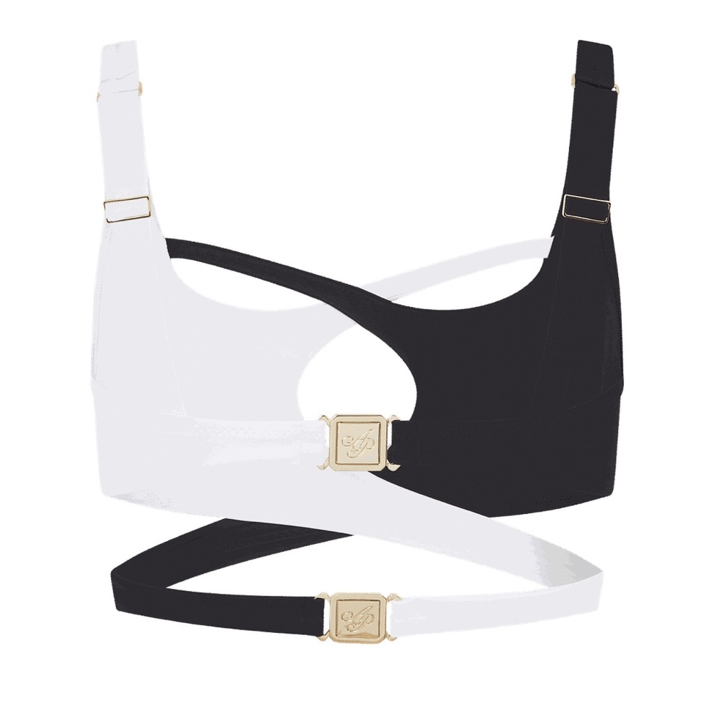 Agent Provocateur Racy Bikini Top in Black / White, size 3 new with tags - Picture 3 of 10